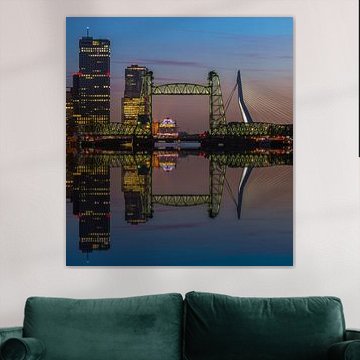 Reflection skyline Rotterdam with the Hef by Ilya Korzelius