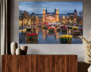 Rijksmuseum en tulpen