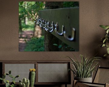 Clothes hangers in the woods von Robin Groen