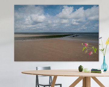 Bewolkte Dag Strand Zeeland van Manuel Declerck