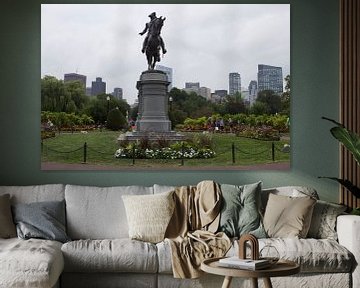 The George Washington Statue in Boston Public Garden by Bastiaan Bos