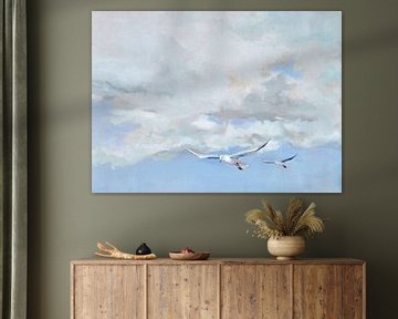 Gentle air with seagulls by Yvon Schoorl
