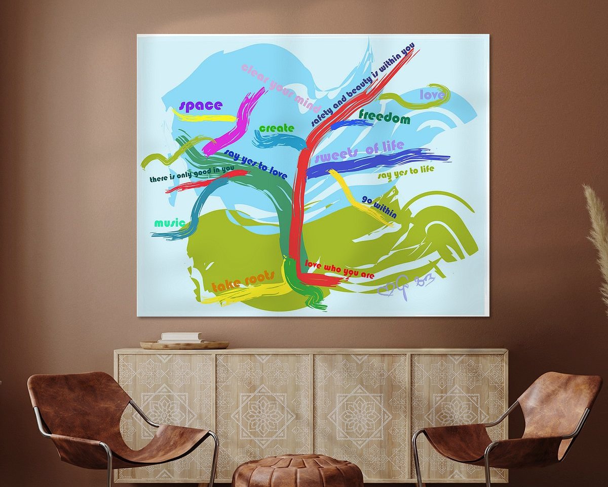 Example of the artwork in a room