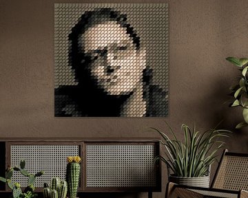 Bono, silhouette made of dots by Color Square
