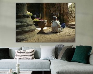 Meditation in Preah Khan Temple, Angkor Wat, Cambodia by Sven Wildschut