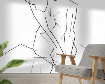 Female nude sitting by Kris Stuurop