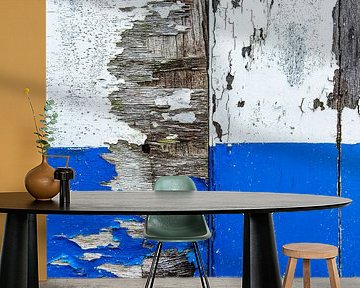 Beach house abstract in blue and white weathered wood. by Texel eXperience