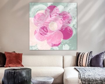 Liebe der Blumen-Rosen: rosa, Minze & Lachs von ART Eva Maria