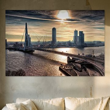 Rotterdam Skyline in the Morning von Rob van der Teen