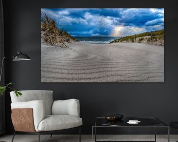 Beach crossing during a stormy day in April by Alex Hiemstra