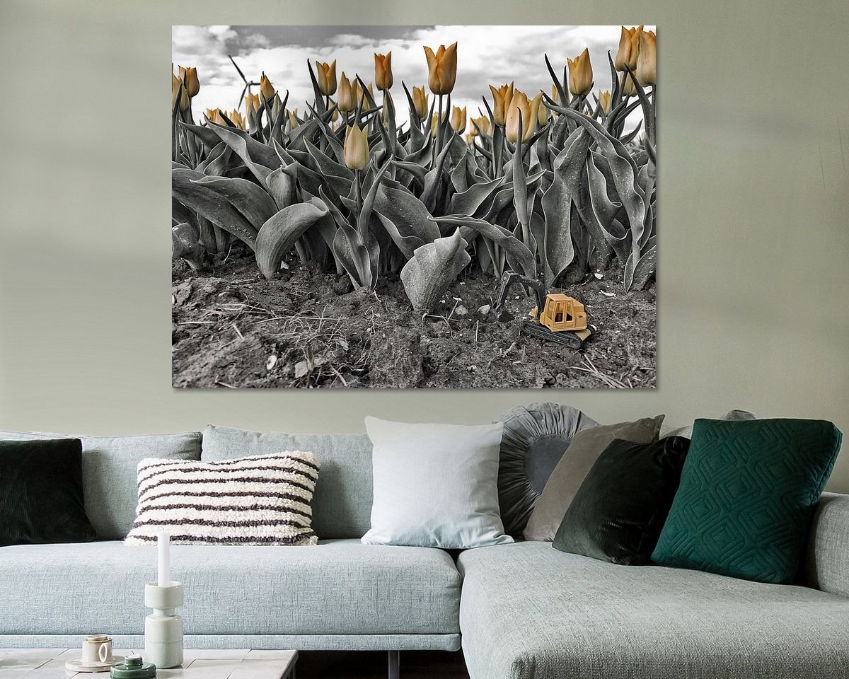 Voorbeeld van het werk in een kamer