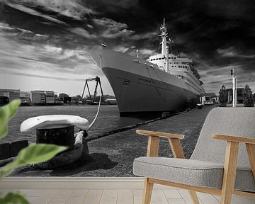 SS Rotterdam zwart / wit van Anton de Zeeuw