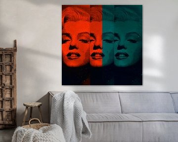 Marilyn Monroe Neon Colourful Pop Art PUR van Felix von Altersheim