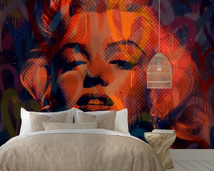 Beispiel fototapete: Marilyn Monroe We need Love Pop Art PUR von Felix von Altersheim