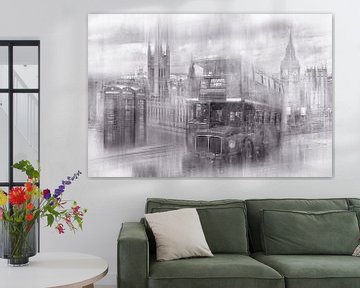 City Style LONDEN Westminster Collage | monochroom van Melanie Viola