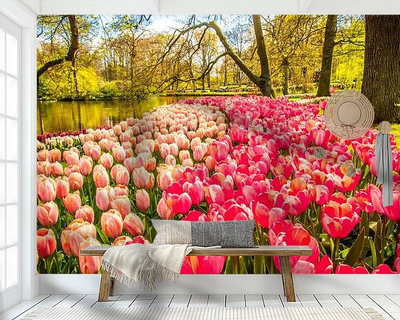Voorbeeld van het werk in een kamer