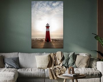 Lighthouse at Noorderhoofd, Westkapelle, The Netherlands sur Peter Hooijmeijer