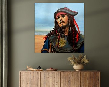 Kapitein Jack Sparrow Schilderij von Paul Meijering