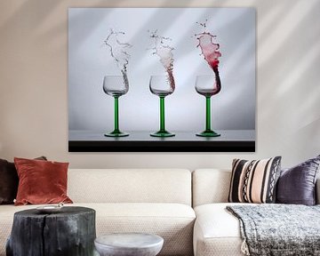 Tripple wine glasses van Theo Mulder
