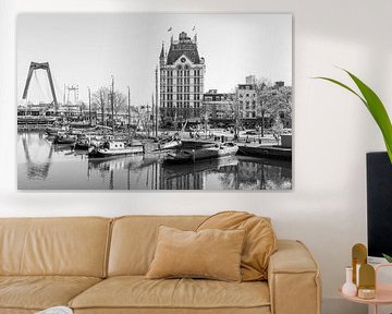 Het Witte Huis in de Oude Haven in Rotterdam in zwart/wit van MS Fotografie | Marc van der Stelt