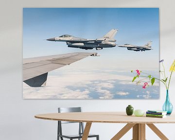 Twee Nederlandse F-16 gevechtsvliegtuigen van KC Photography