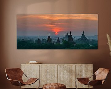 Nyaung-U Township: Sunrise in Old Bagan by Maarten Verhees