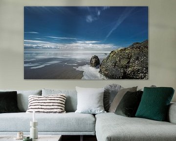 Rock on the North Sea coast of Texel by Martijn van Dellen