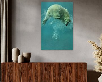 IJsbeer onder water. by Tilly Meijer