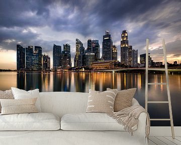 Singapore skyline by Maarten Mensink