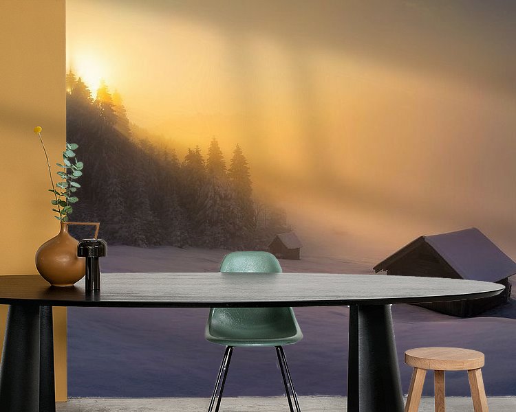 Voorbeeld van het werk in een kamer