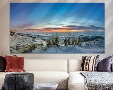 paal 21 texel zonsondergang van Texel360Fotografie Richard Heerschap