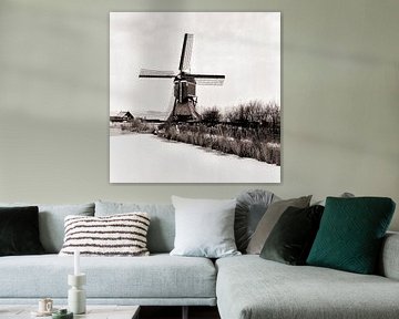 Mühle im Polder von Rob van der Teen