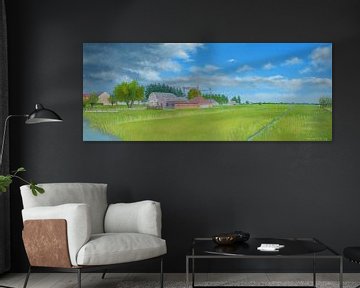 Horstermeer, Nederhorst den Berg. Acrylschilderij van Marlies Huijzer. van Martin Stevens