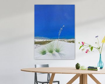 White Sands National Monument, New Mexico, USA. Acryl schilderij van Marlies Huijzer van Martin Stevens