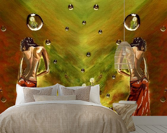 Voorbeeld van het werk in een kamer