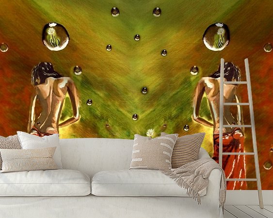 Voorbeeld van het werk in een kamer