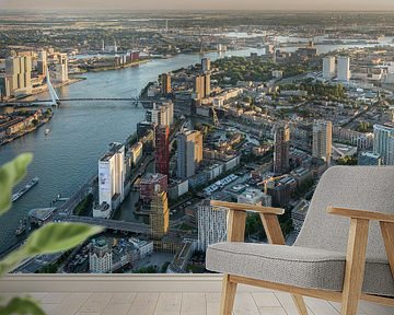 Luftaufnahme des Rotterdamer Stadtzentrums, Skyline und Martkhal von Prachtig Rotterdam