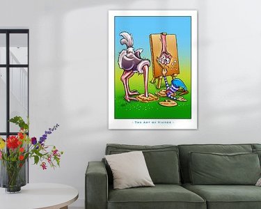 Voorbeeld van het werk in een kamer
