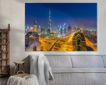 Dubai by Night - Burj Khalifa and Downtown Dubai - 2 by Tux Photography