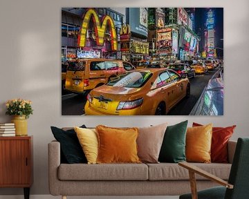 Time Square in New York bei Nacht von Mark De Rooij