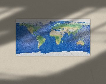 Weltkarte Mosaik von Frans Blok