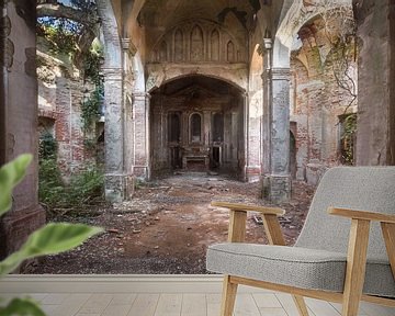 Église abandonnée en décadence. sur Roman Robroek - Photos de bâtiments abandonnés