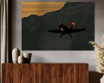 F-18 Atterrissage de nuit sur Nico van Remmerden