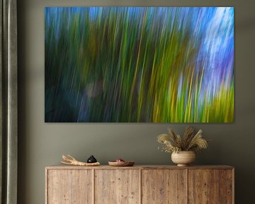 Abstract in groen en blauw