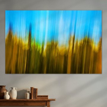 Abstract in geel en blauw  sur Wim Goedhart