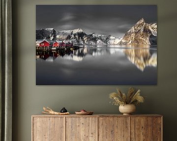 Fishermen's cottages on the Lofoten Islands by Paul Roholl