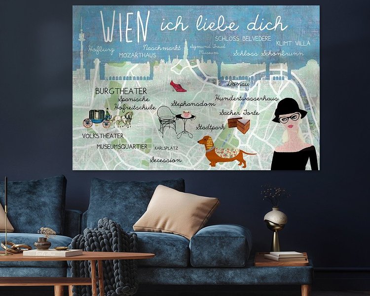Voorbeeld van het werk in een kamer