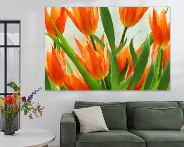 tulpen abstract van Marion Tenbergen