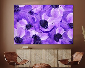 Anemone purple, abstract by Marion Tenbergen