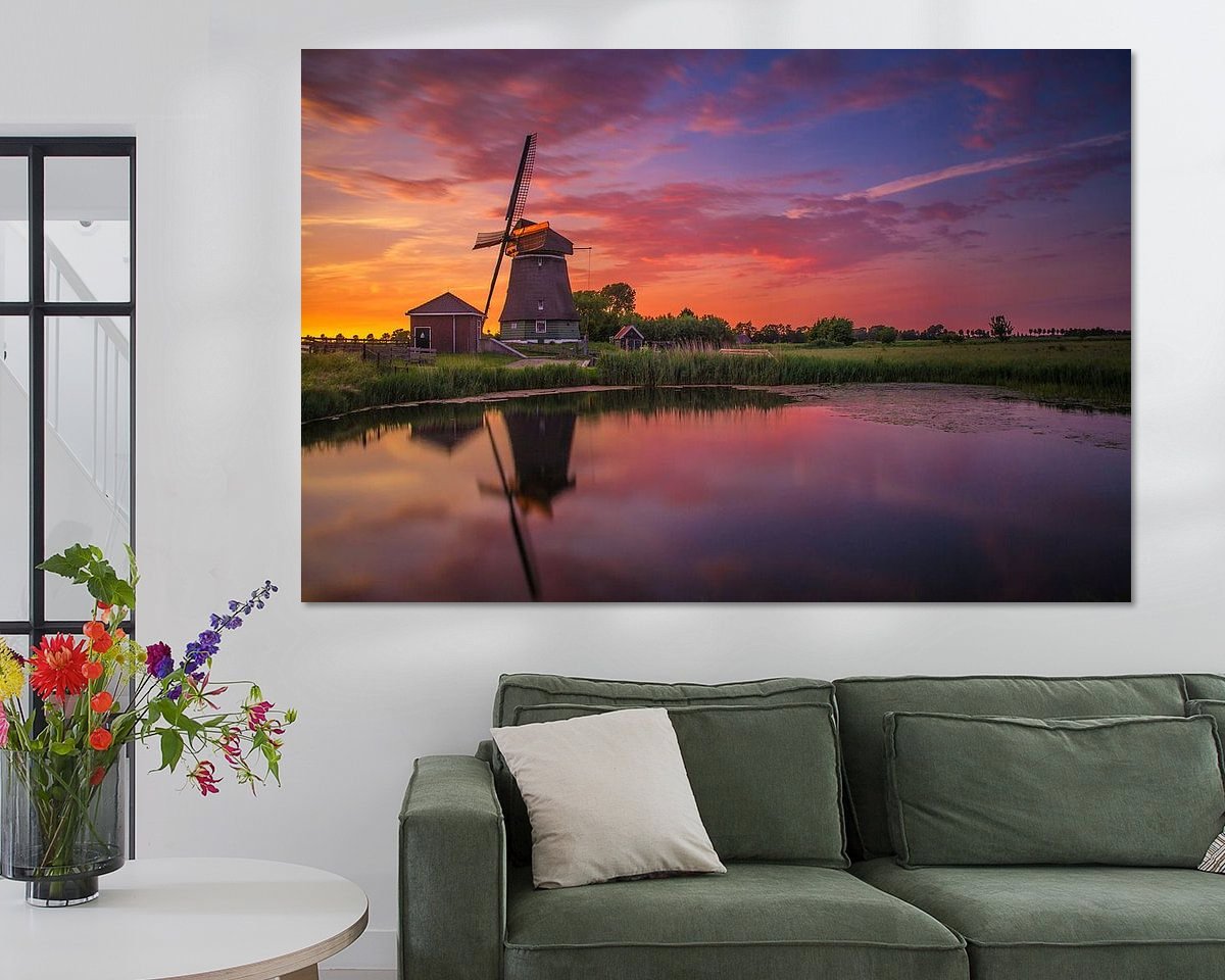 Voorbeeld van het werk in een kamer